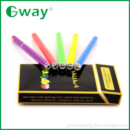 2015 Best Christmas gift Customized Eshisha pen 600 puffs greenway disposable pipe shape electronic cigarette